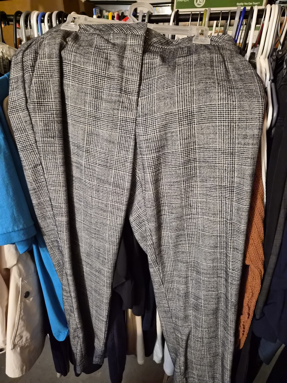 Gray Plaid Dress Pants - Classic Tailored Fit